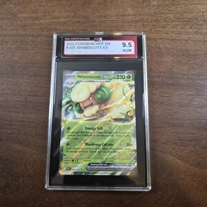 2025 POKEMON WHIMSICOTT EX 5/86 White Flare KSA 9.5 Double Rare Full Art